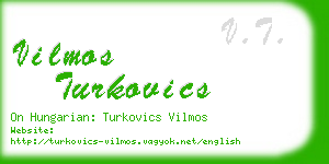 vilmos turkovics business card